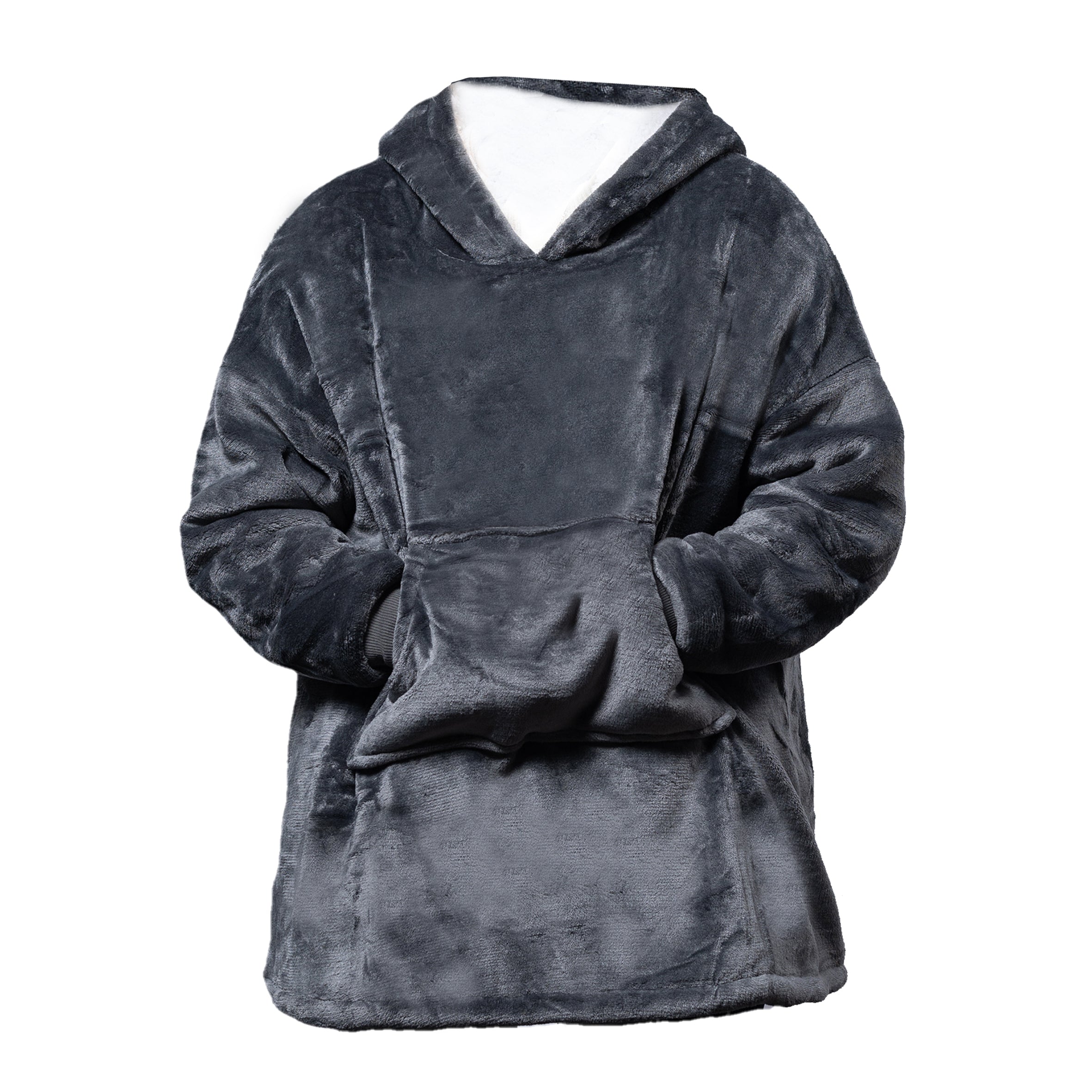 Oversized Blanket Hoodie - Charcoal - One Size