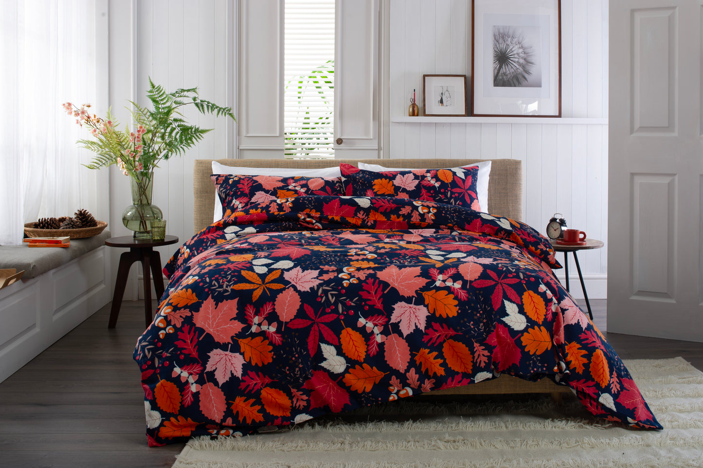 Brushed Cotton Autumn Leaves Duvet Set