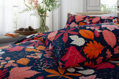 Brushed Cotton Autumn Leaves Duvet Set