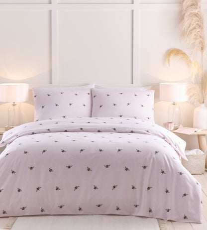 Bee Design Duvet Cover Set in Pink