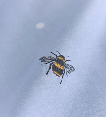 Bee Design Duvet Cover Set in Blue