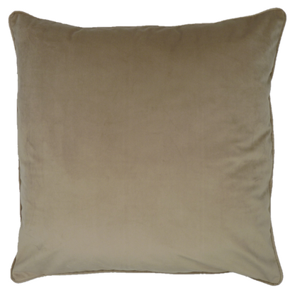 Soft Velvet Cushion Covers in Taupe 55cm x 55cm