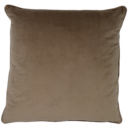 Soft Velvet Cushion Covers in Mocha 55cm x 55cm