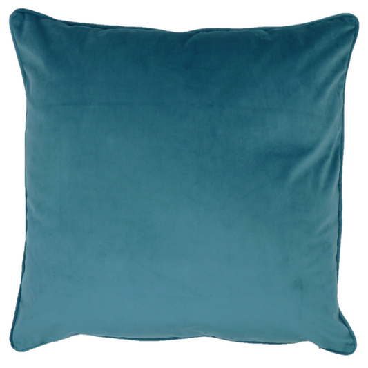 Soft Velvet Cushion Covers in Peacock 55cm x 55cm