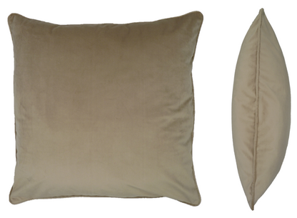 Soft Velvet Cushion Covers in Taupe 55cm x 55cm