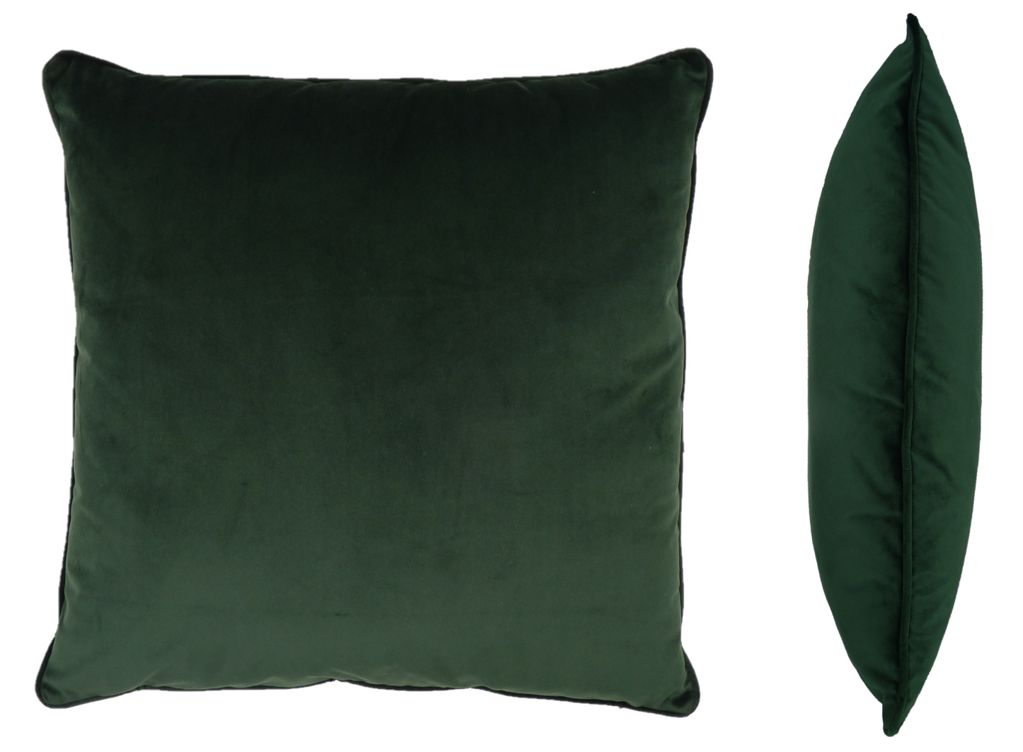 Soft Velvet Cushion Covers in Bottle Green 55cm x 55cm