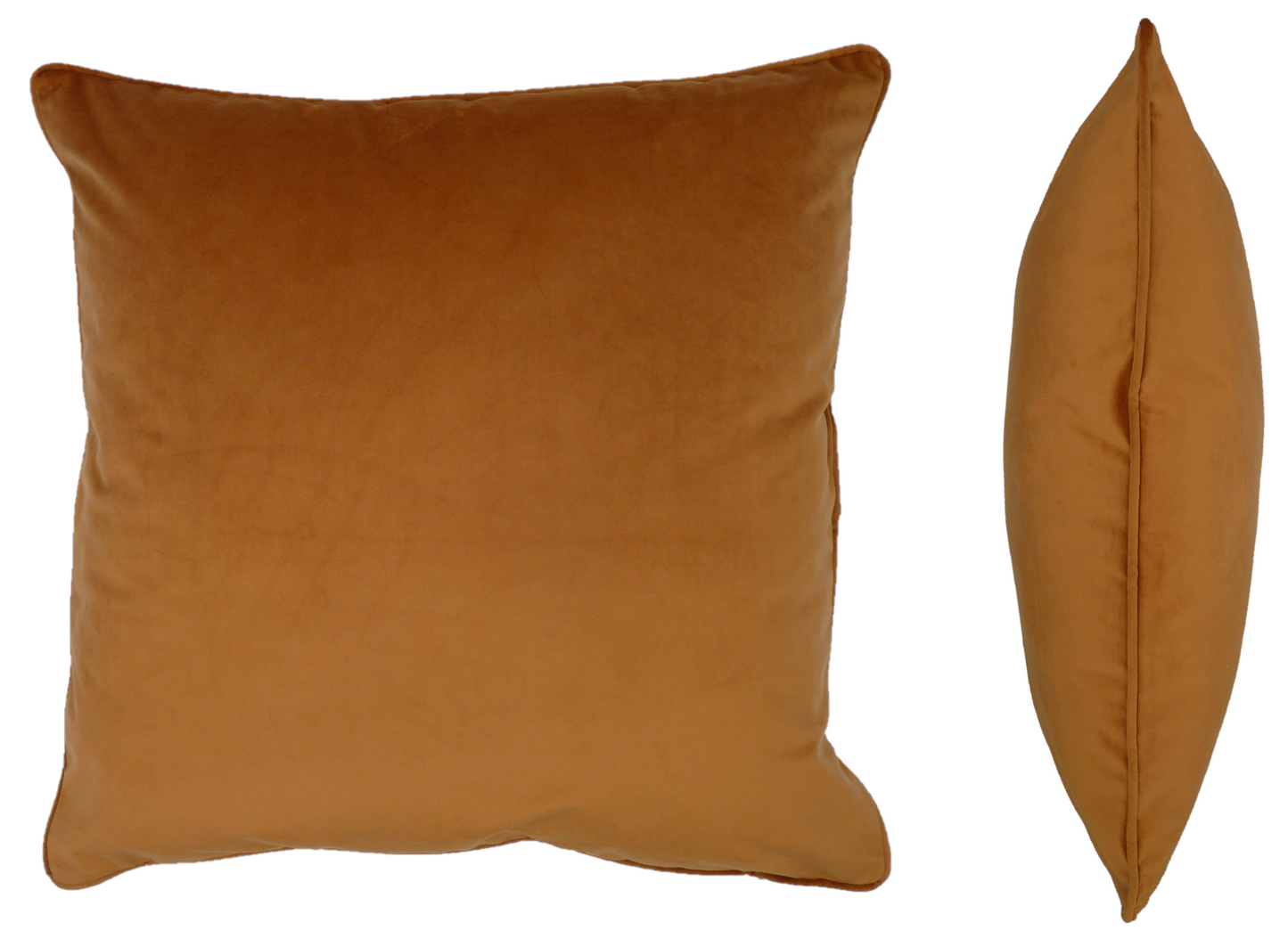 Soft Velvet Cushion Covers in Copper 55cm x 55cm