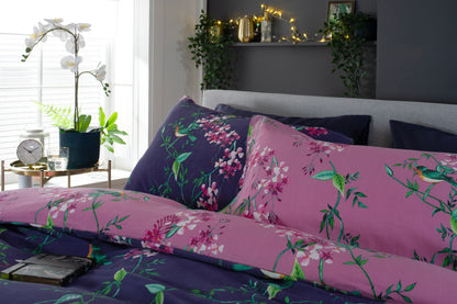 Bird Garden Duvet Cover Set Plum