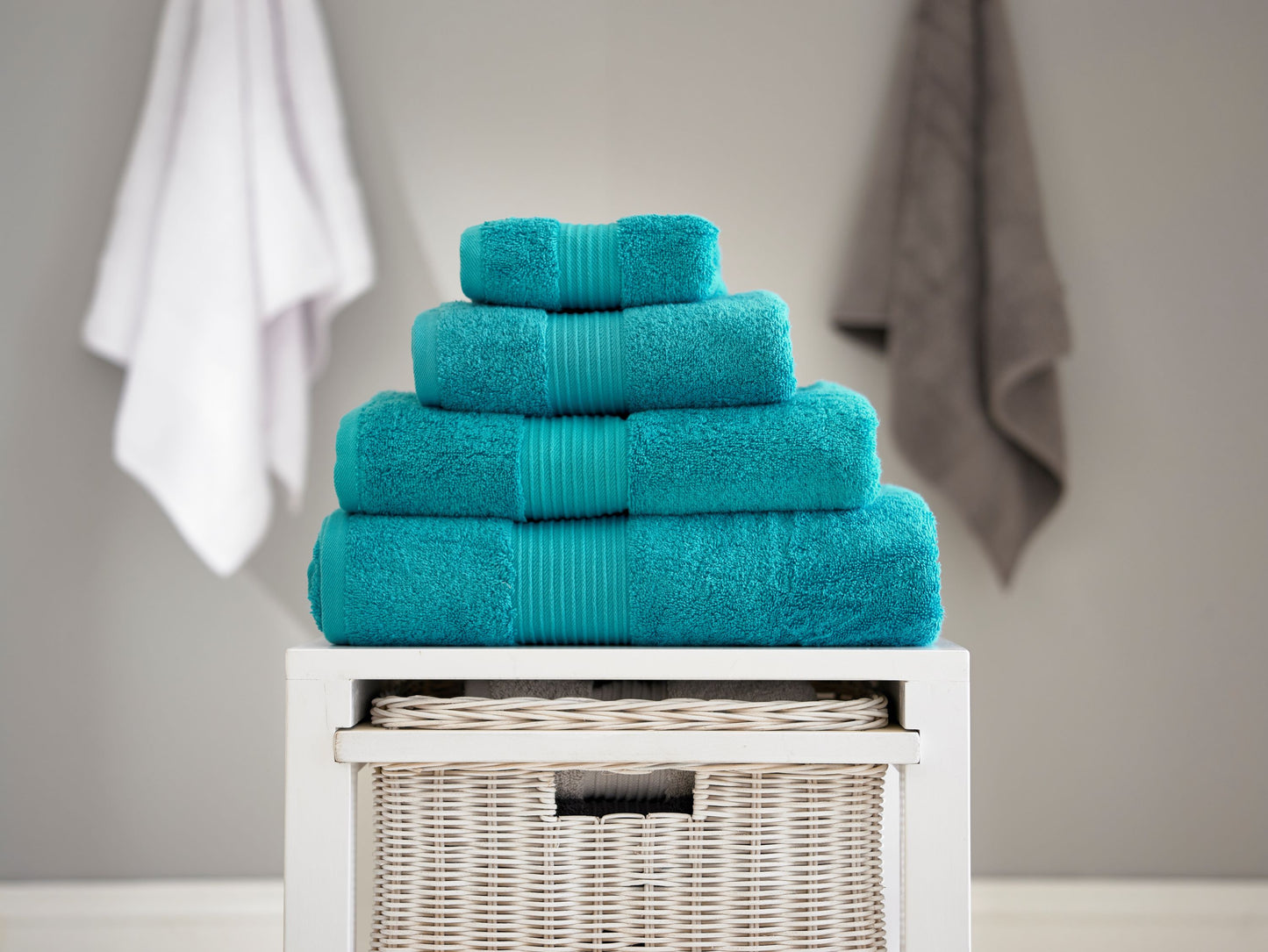 650gsm Combed Pima Bliss Anti Bacterial Towel in Teal