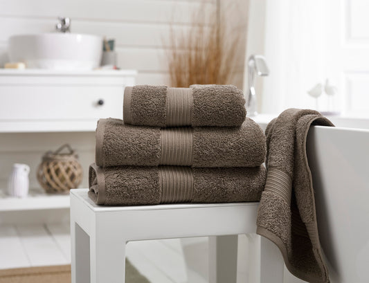 650gsm Combed Pima Bliss Anti Bacterial Towel in Walnut