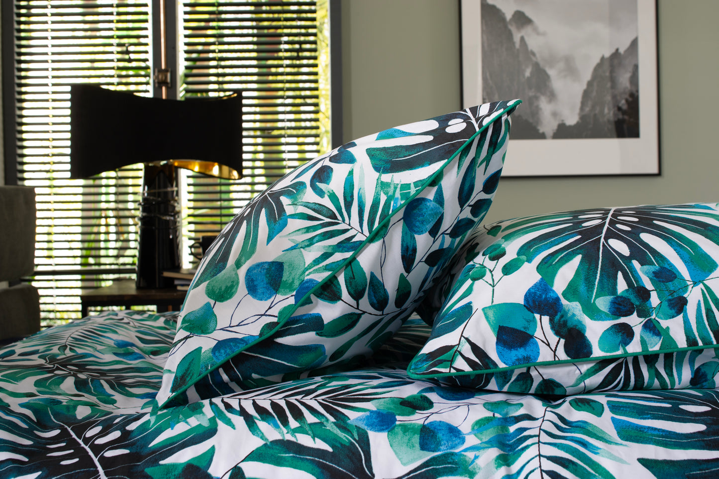 100% Cotton Brazil Large Leaf Design Duvet Cover Set