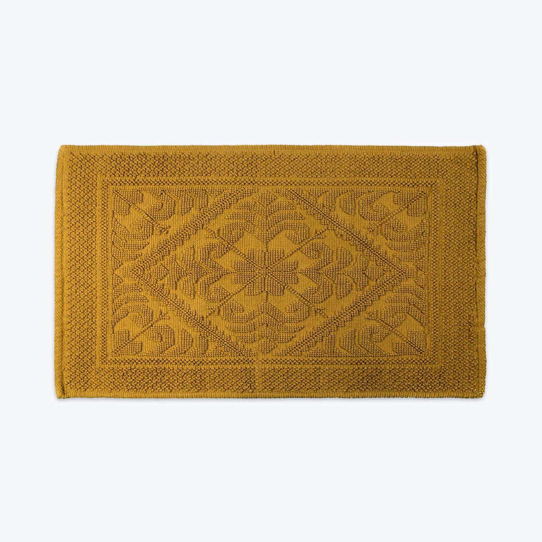 Country Style Jacquard Design Bath Towels in Tumeric