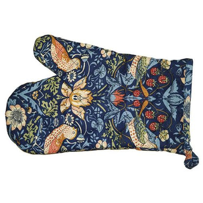 William Morris Strawberry Thief Navy Blue Kitchen Linen