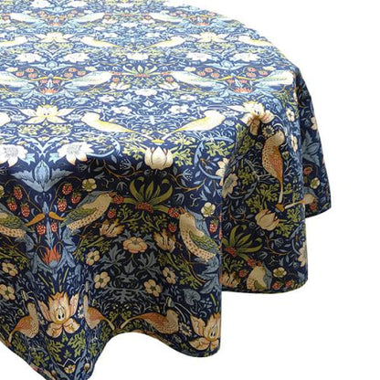 William Morris Strawberry Thief Navy Blue Kitchen Linen