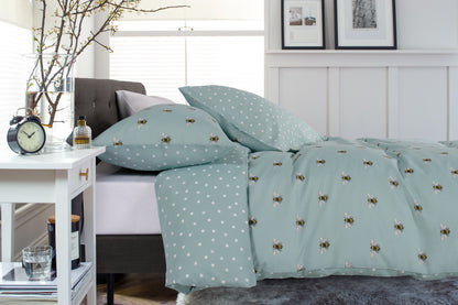 Honey Bee Design Duvet Cover Set in Sage