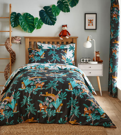 Jungle Theme Childrens Duvet Set or Curtains Reversible