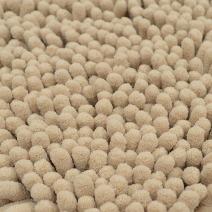 Jumbo Noodle Deep Pile Bobble Bath Mat in Stone