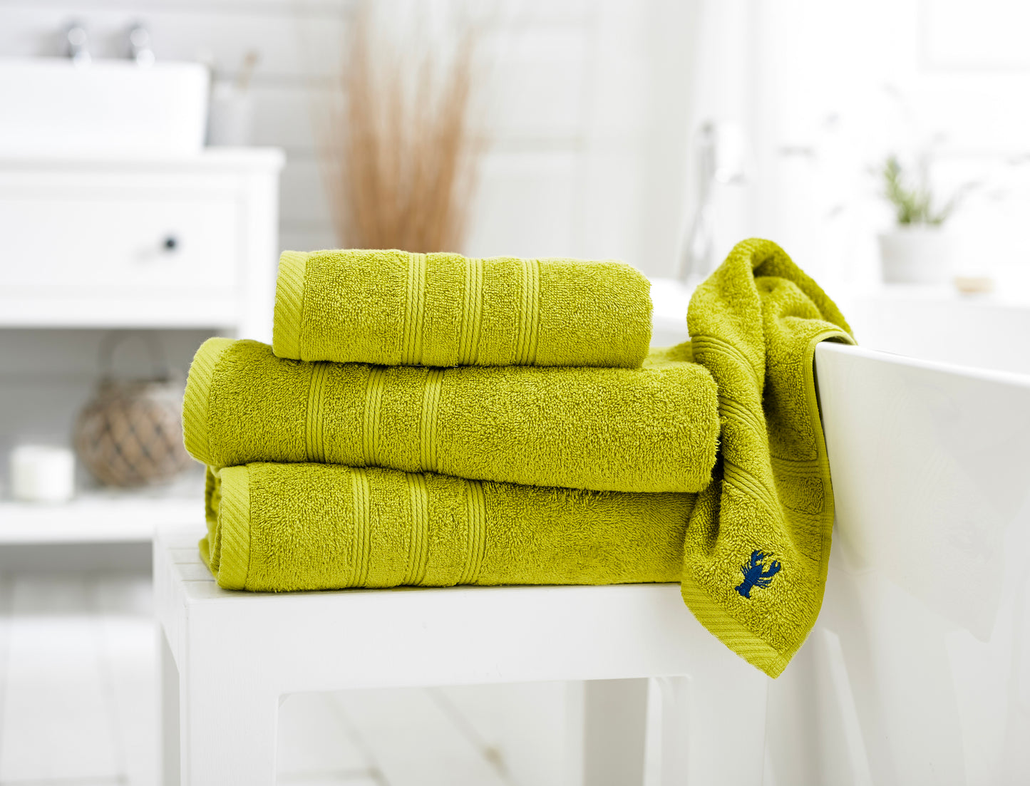 Kaleidoscope Towel in Lime Green