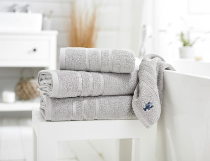 Kaleidoscope Towel in Silver Grey