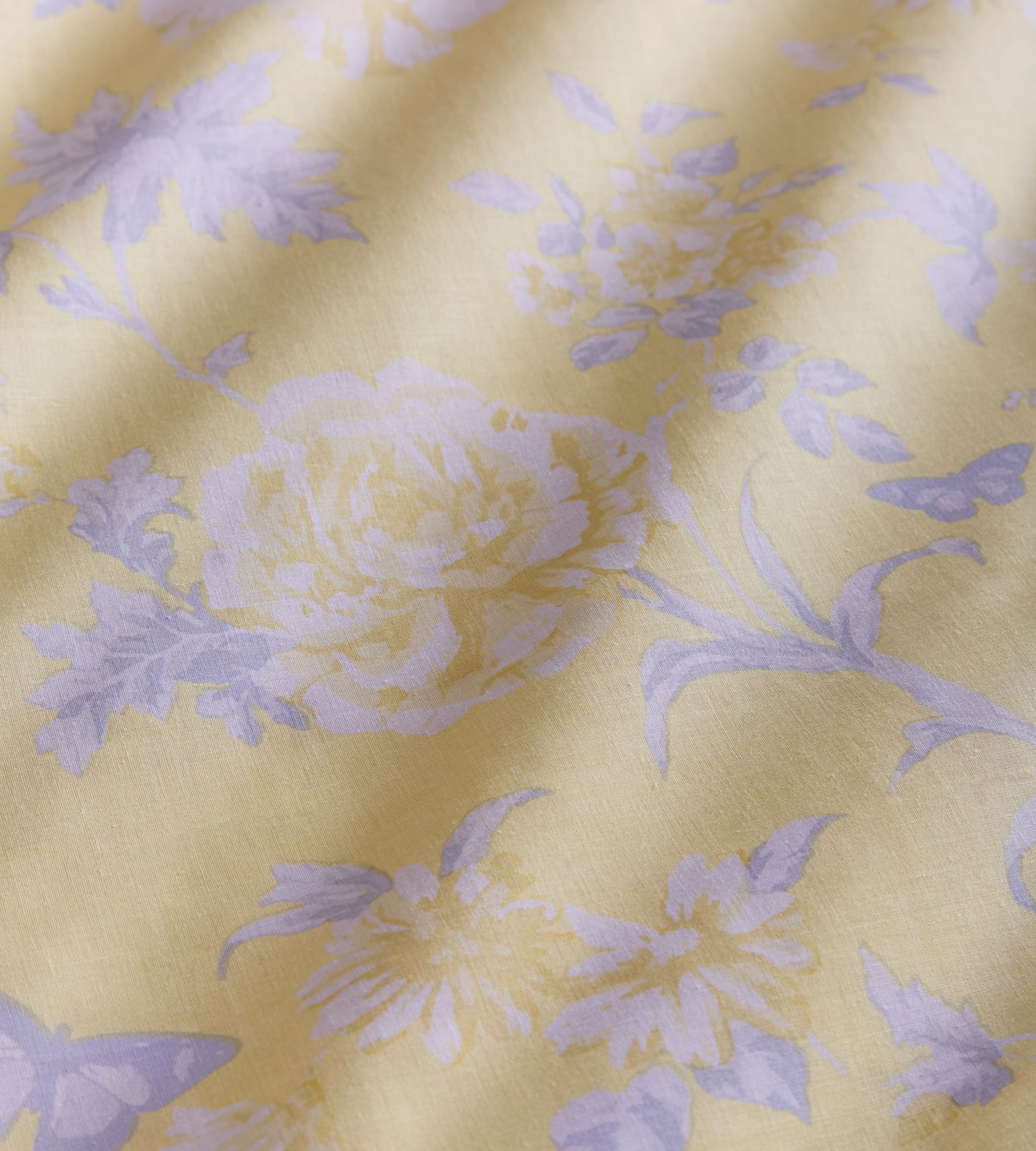 Soft Floral Mia Design Duvet Cover Set in Lemon