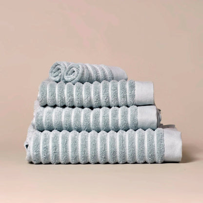 Organic Cotton Bath Towels in Duck Egg