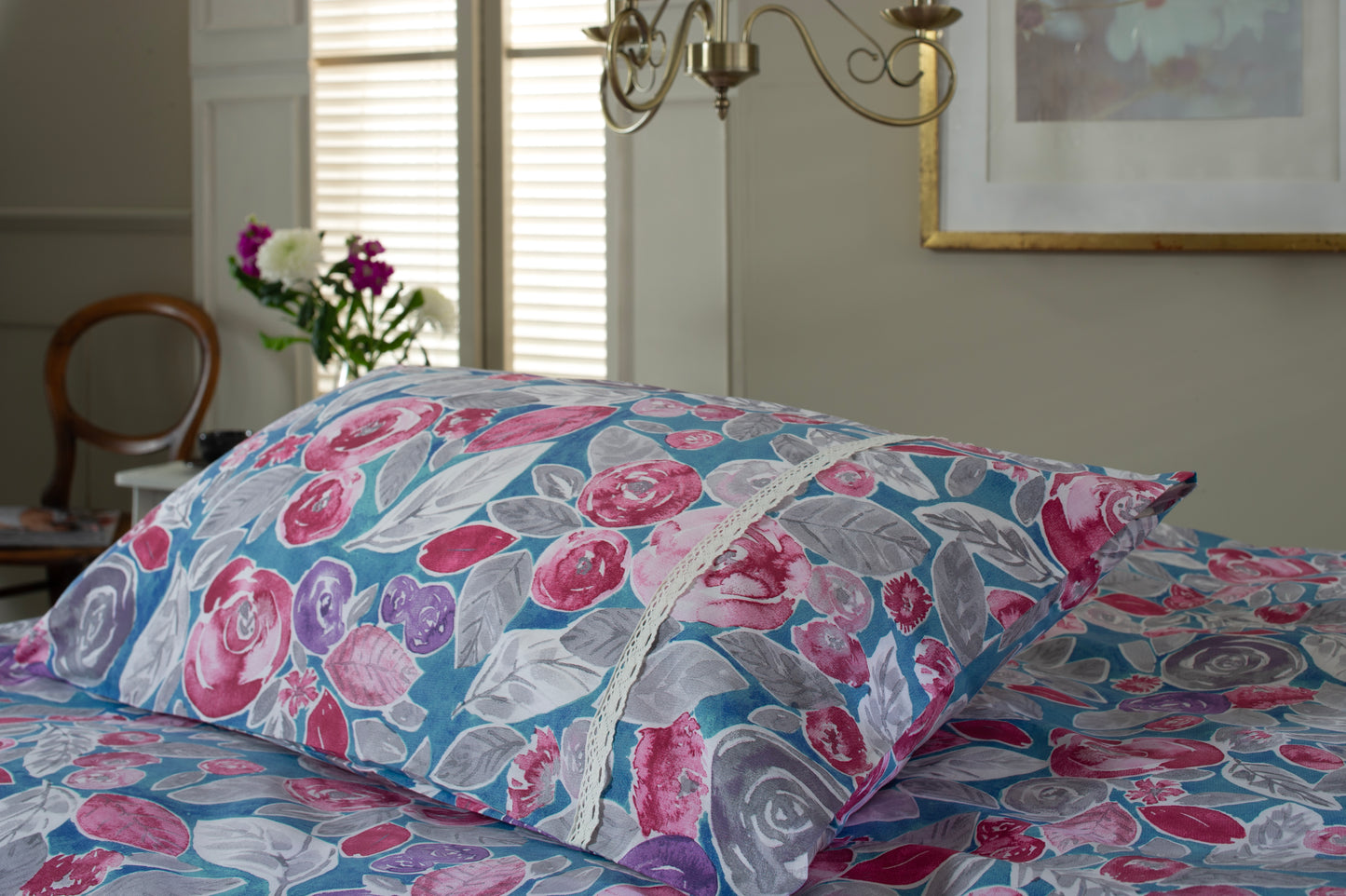 MIsty Floral Cotton Printed Duvet Cover Set