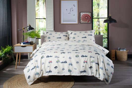 On The Farm Land Duvet Set Natural