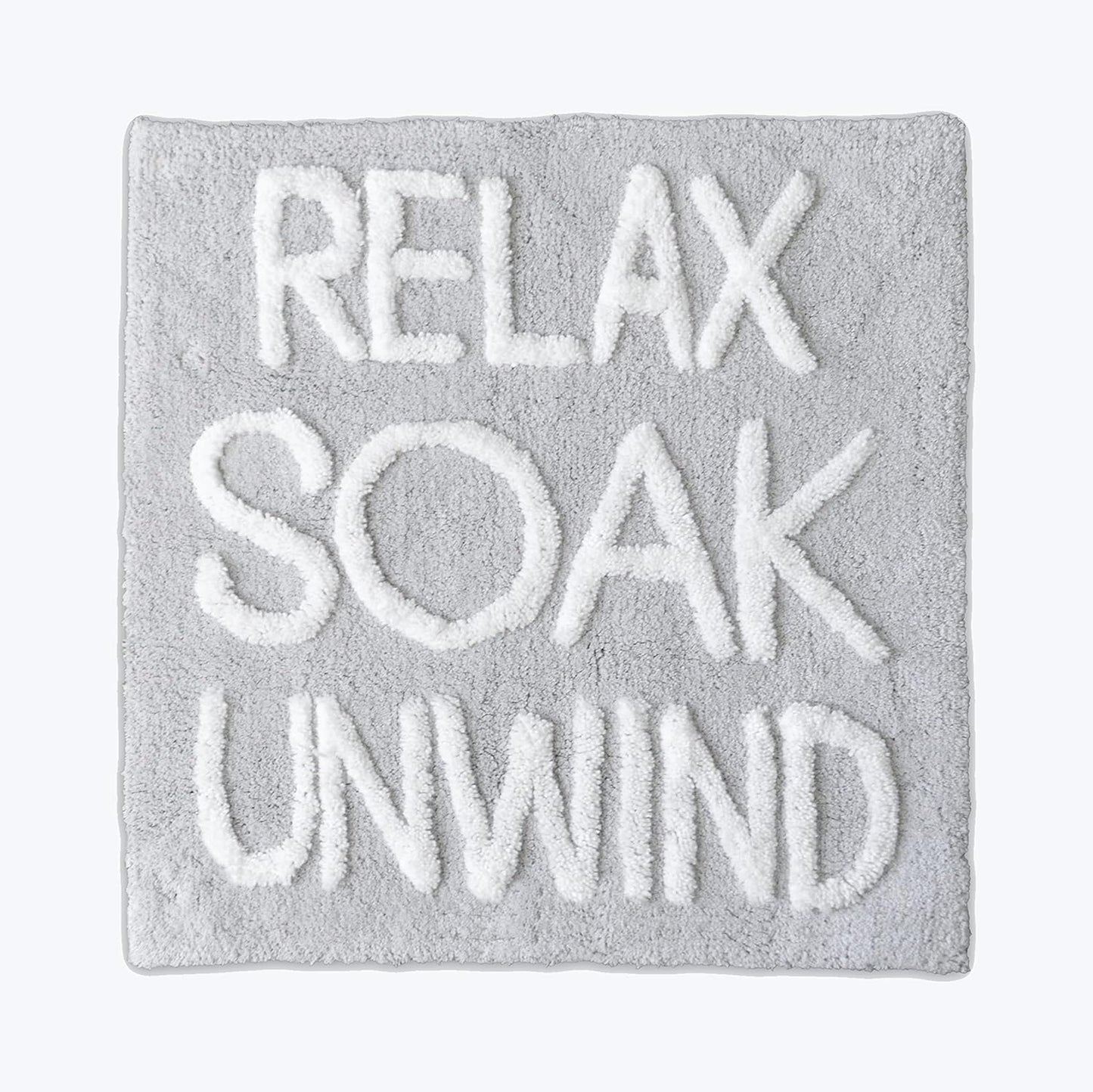 RELAX SOAK UNWIND Bath Mat in Grey