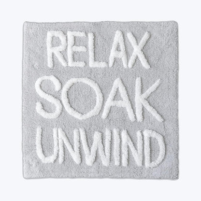 RELAX SOAK UNWIND Bath Mat in Grey