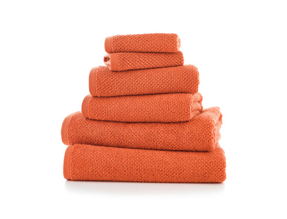 Quik Dri Romeo Textured Towels in Paprika