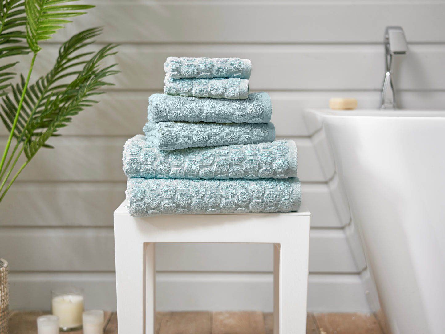 Quik Dri Sierra Textured Towels in Sky Blue