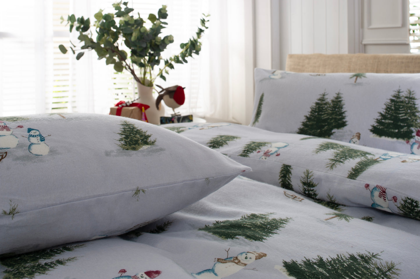 Brushed Cotton Snowman Duvet Set