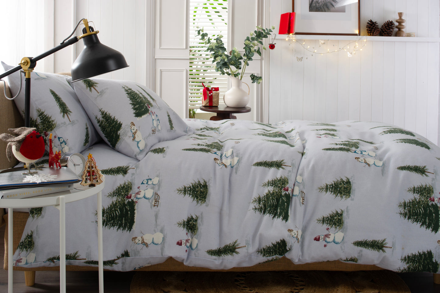 Brushed Cotton Snowman Duvet Set