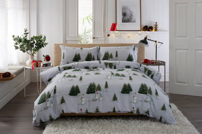 Brushed Cotton Snowman Duvet Set