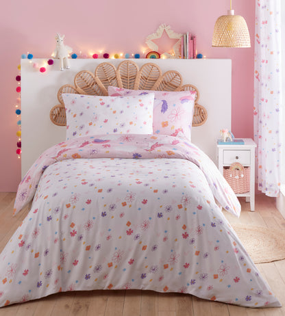 Unicorn Childrens Duvet Set or Curtains Reversible