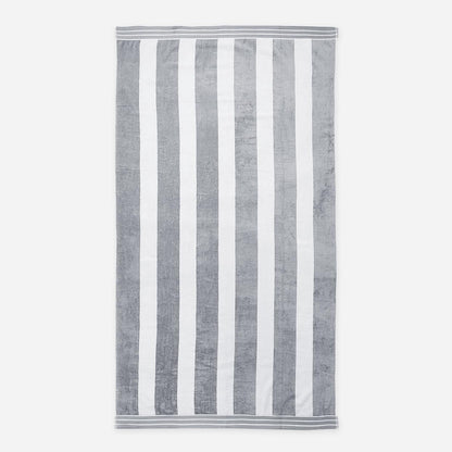 Jumbo Beach Towel Grey Stripe