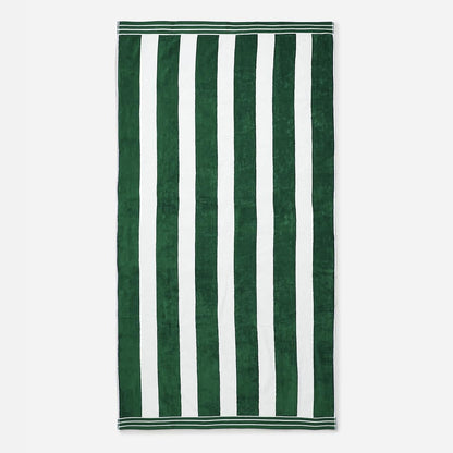 Jumbo Beach Towel Khaki Green Stripe