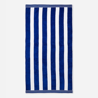 Jumbo Beach Towel Navy Blue Stripe