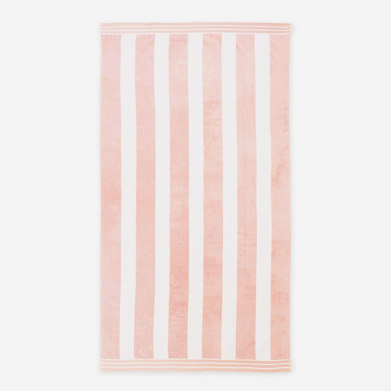 Jumbo Beach Towel Pale Pink Stripe