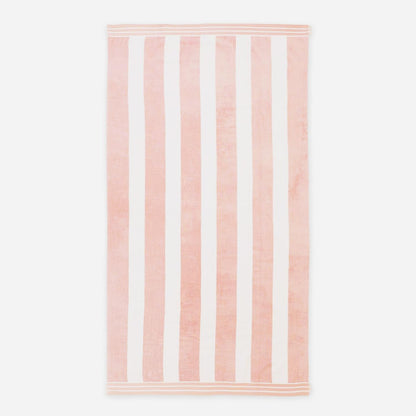 Jumbo Beach Towel Pale Pink Stripe