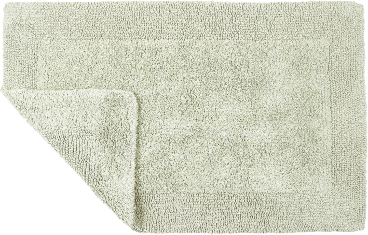 Heavyweight Elegance Reversible Bath Mats Sage Green