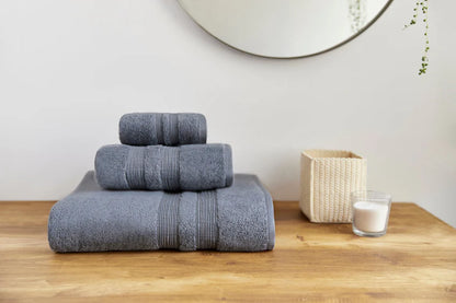 100% Cotton Elegance 650GSM Towels in Dark Grey