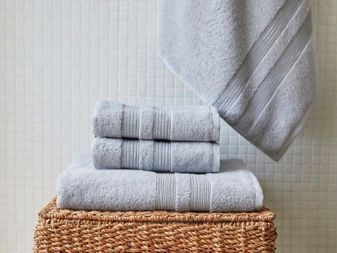 100% Cotton Elegance 650GSM Towels in Silver Grey