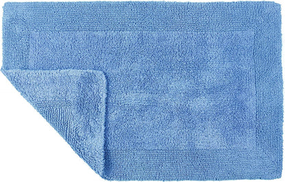 Elegance Heavyweight Reversible Bath Mats in Cornish Blue