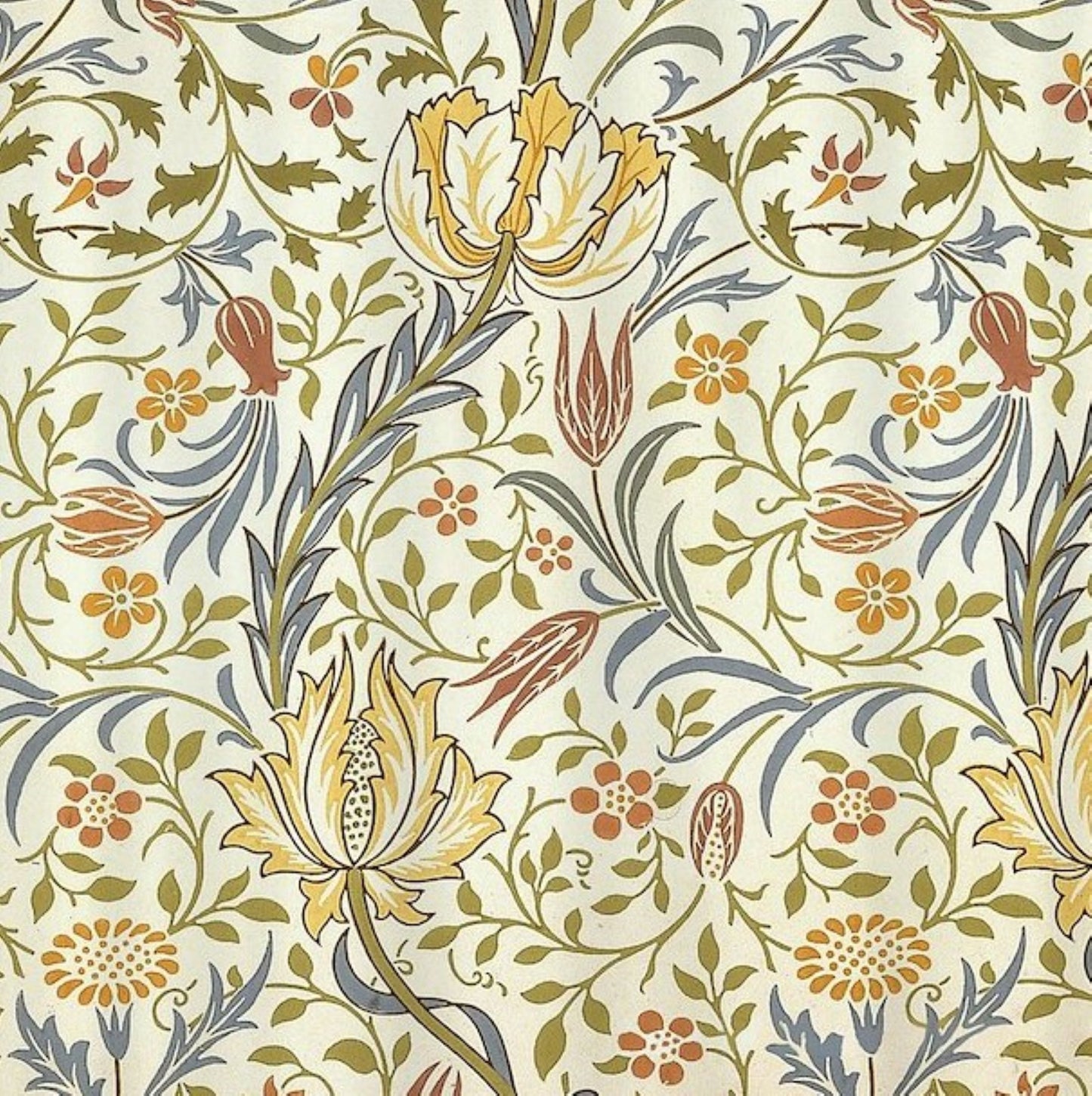 Flora Pair Curtains by William Morris