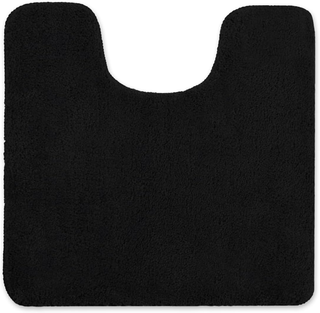 Microfibre Bath & Pedestal Mats Black