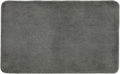 Microfibre Bath & Pedestal Mats Charcoal