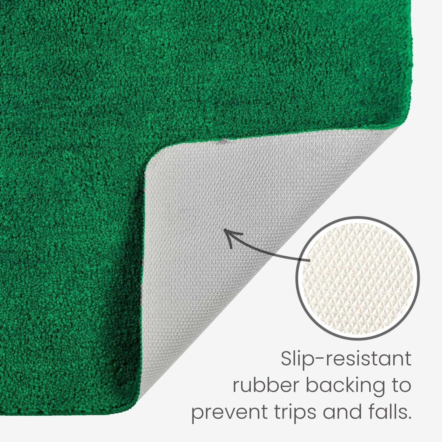 Microfibre Bath & Pedestal Mats Dark Green