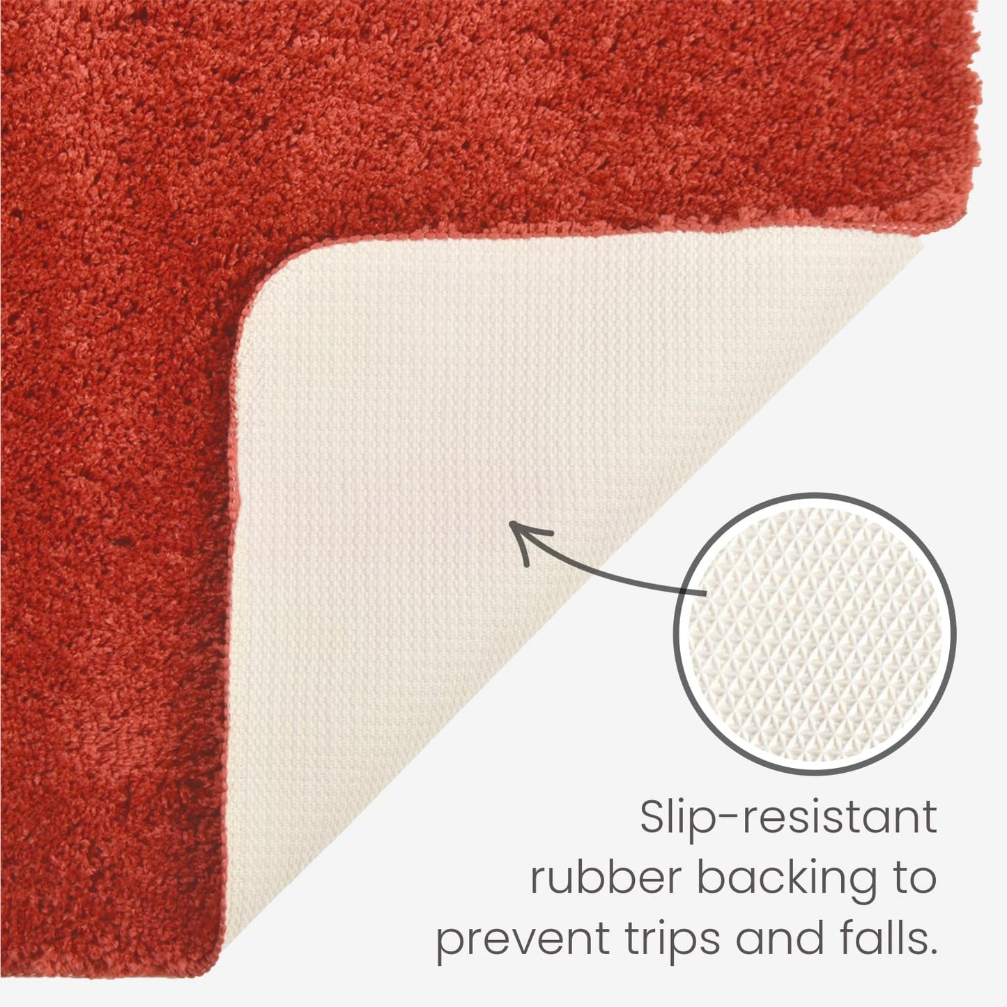 Microfibre Bath & Pedestal Mats Terracotta