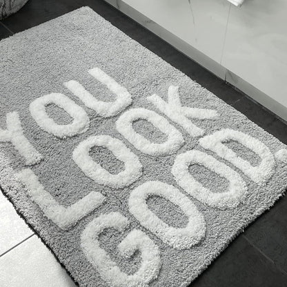 YOU LOOK GOOD Bath Mat in Grey